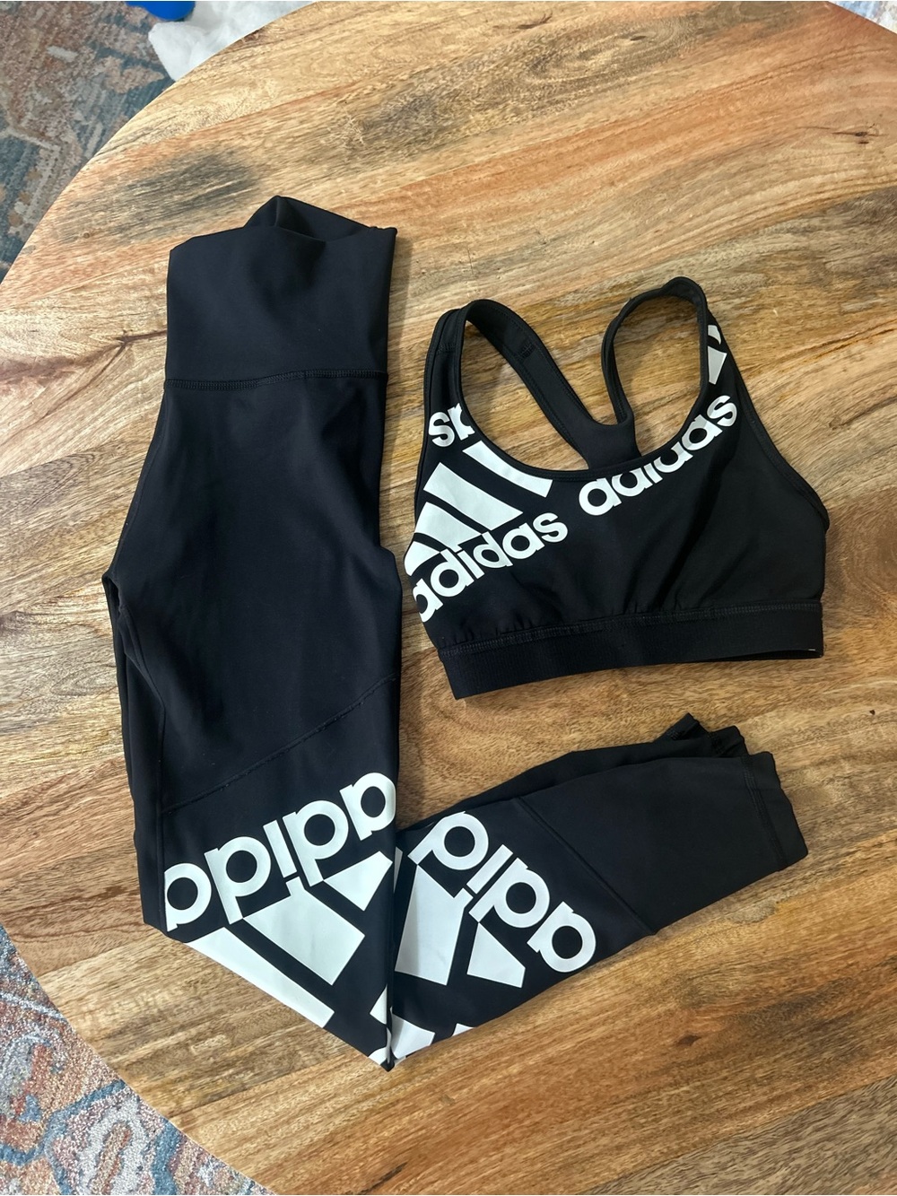 adidas Black Logo Legging Set